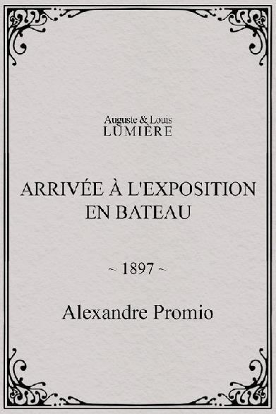 Arrivée à l'exposition en bateau