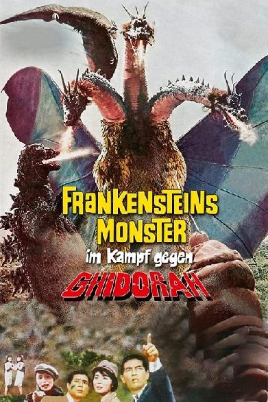 Frankensteins Monster im Kampf gegen Ghidorah