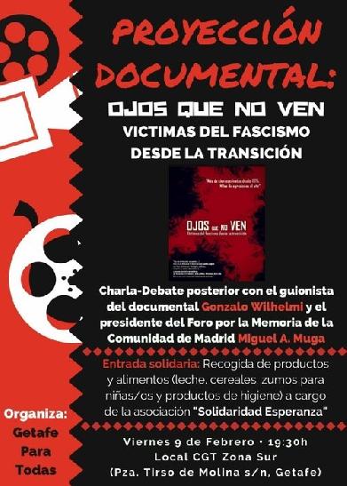 Ojos que no ven, víctimas del fascismo desde la transición
