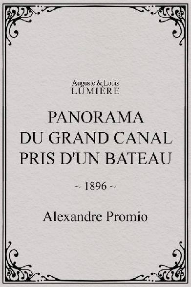 Panorama du grand Canal pris d'un bateau